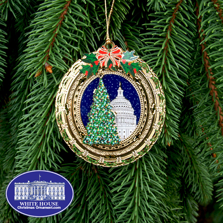 2010 US Capitol Oval Dome & Tree Ornament